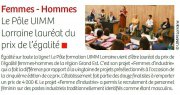 20 mars : le pôle formation UIMM lorraine lauréat du prix de l'égalité