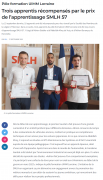 27 septembre : trois apprentis récompenses par le prix de l'apprentissage SMLH 57